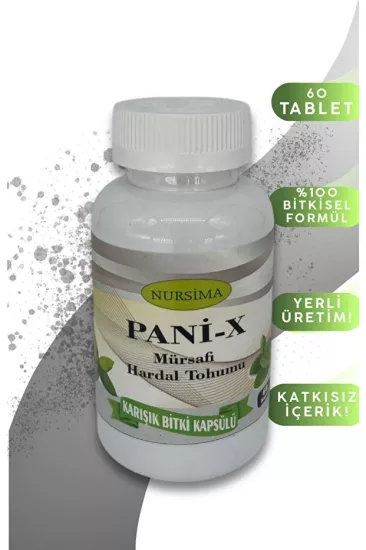 Nursima Pani-X Mürsafi Hardal Tohumu Karışık Bitki Kapsülü 60 Adet Koli 12 Adet