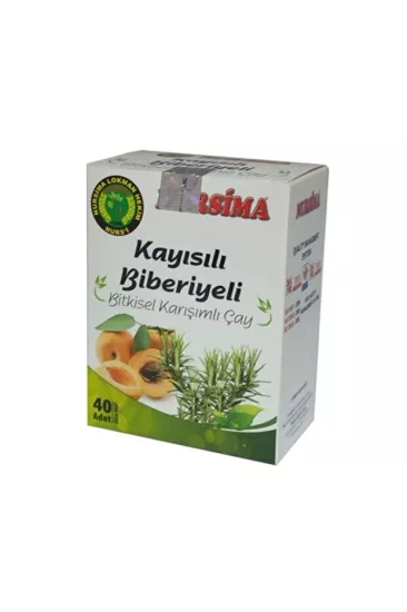 Nursima Kayısılı Biberiyeli  Bitkisel Karışımlı Çay 40 Süzen Poşet