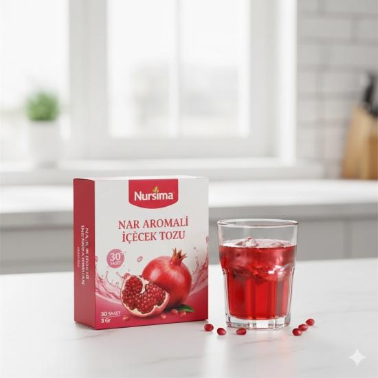 Nursima Nar Aromalı İçecek Tozu 3 Gr 30 Şaset
