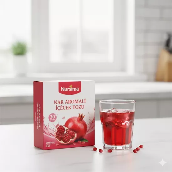 Nursima Nar Aromalı İçecek Tozu 3 Gr 30 Şaset Koli 30 Adet