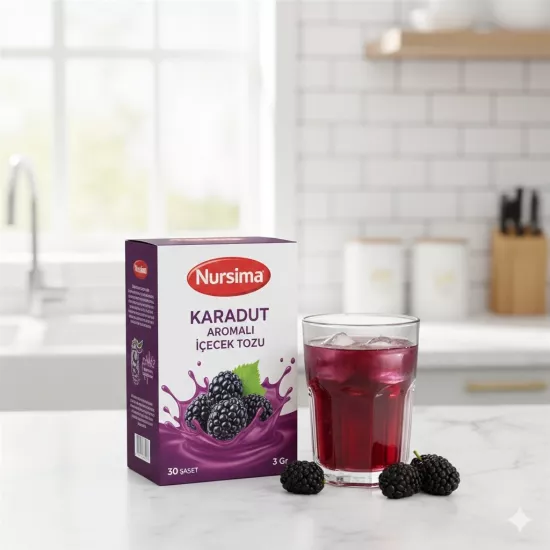 Nursima Karadut Aromalı İçecek Tozu 3 Gr 30 Şaset Koli 30 Adet