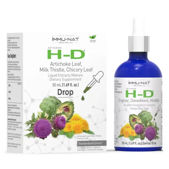 İmmu-Nat XP Tonis H-D (Enginar, Devedikeni, Hindiba) 50 ML Drop Damla Sıvı Ekstraktı