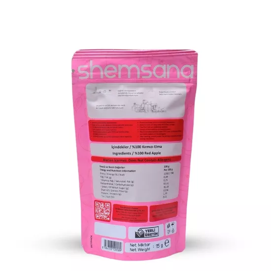 Shemsana Kurutulmuş Kırmızı Elma 15 Gram Paket