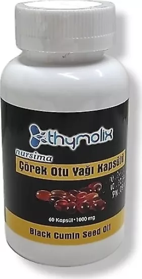 Thymolix Çörek Otu Yağı Kapsül 60 Adet Koli 12 Adet