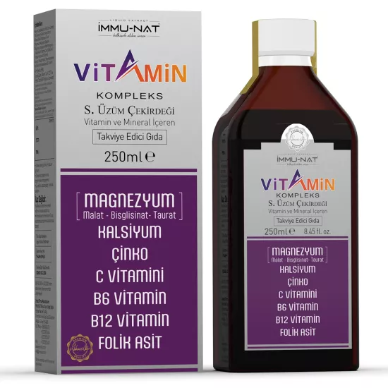 Immu-Nat Vitamin Complex Siyah Üzüm Çek. Vit. Min. 250 ML