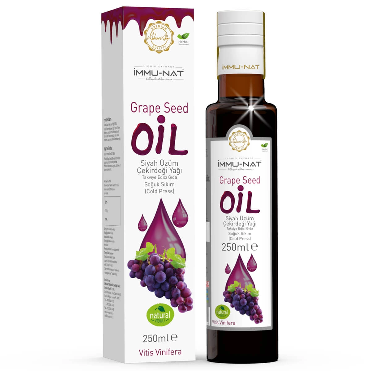 İmmu-Nat İmmu Pan Siyah Üzüm Çekirdeği Yağı 250 ML